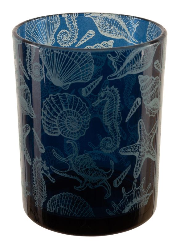 Telysglass Maritimt Blå 10cmx12,5cm