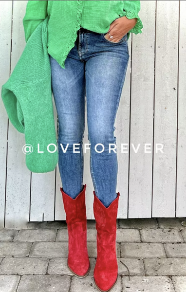 Love Forever Zipper Jeans