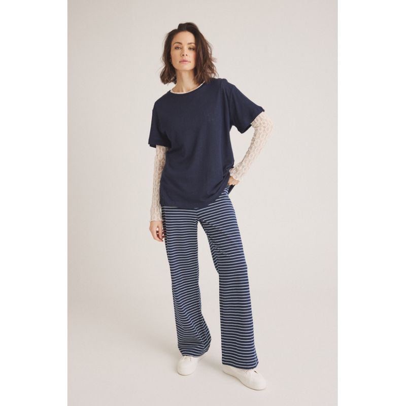 Luxzuz Beate Pant Navy Blue