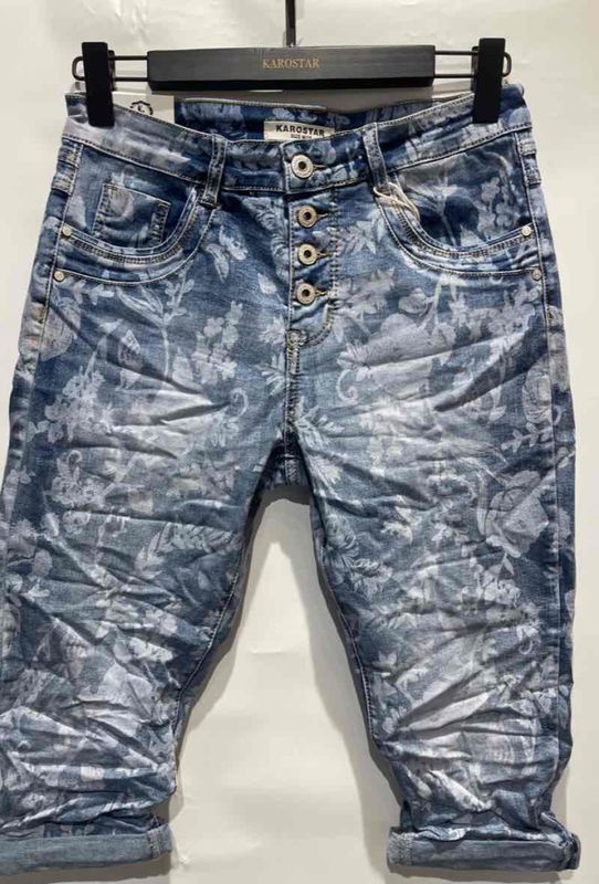 Karostar Flower Capri Jeans