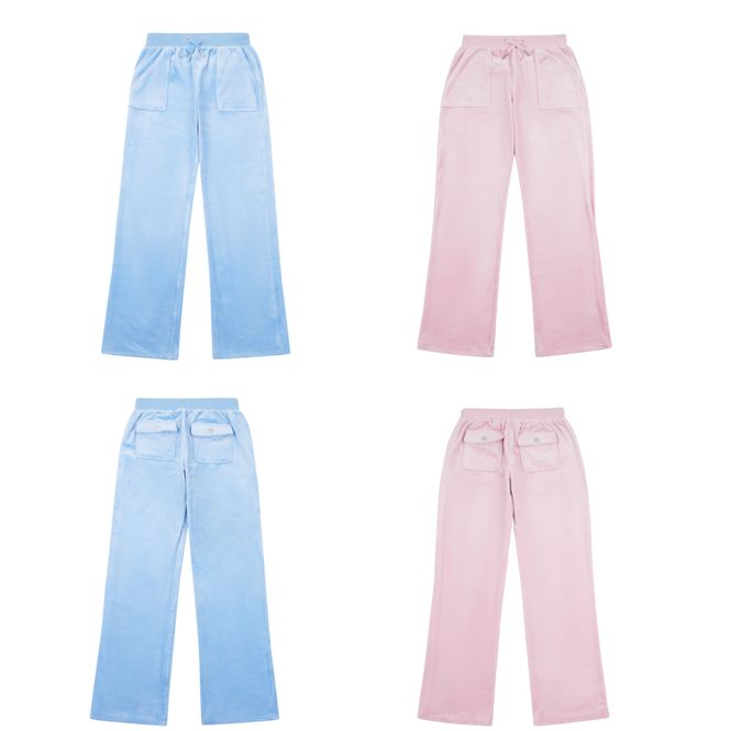 Hovedbilde Juicy Couture Tonal Embro Velour Patch Pocket Wide Leg (flere fa