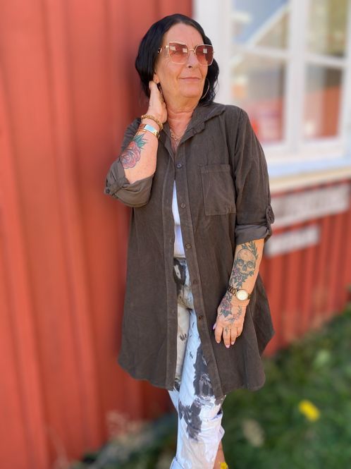 Hovedbilde Pepper Cord Skjorte Lang Brun