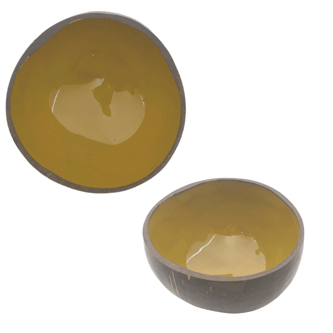 Hovedbilde  Coconut Bowl Amber Hand Painted