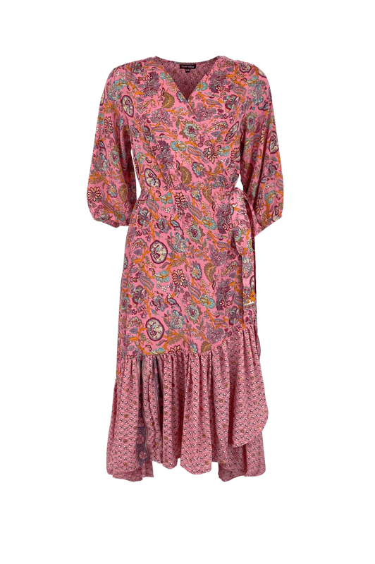 Black Colour Boho Wrap Dress (flere farger)