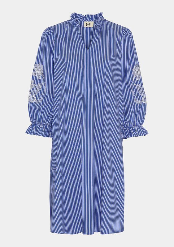 Isay Helia Dress - Skyblue Stripe
