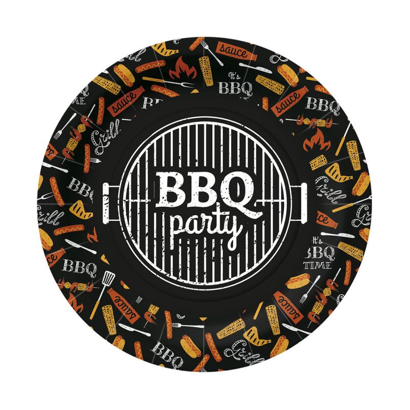 Papptallerken BBQ Party 10pk