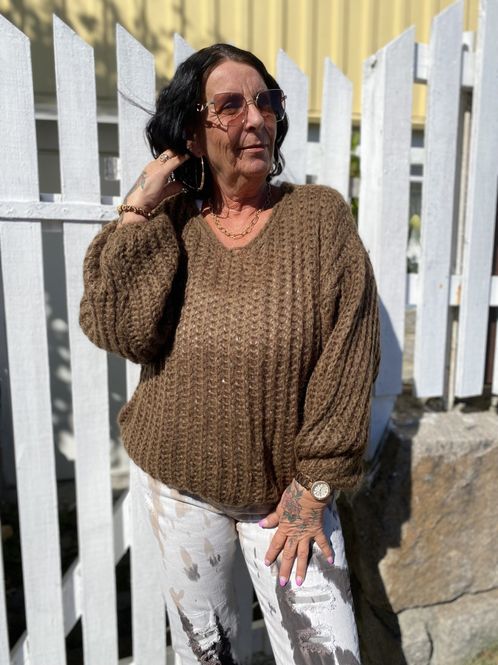 Hovedbilde Pepper Nora Strikkegenser Brun