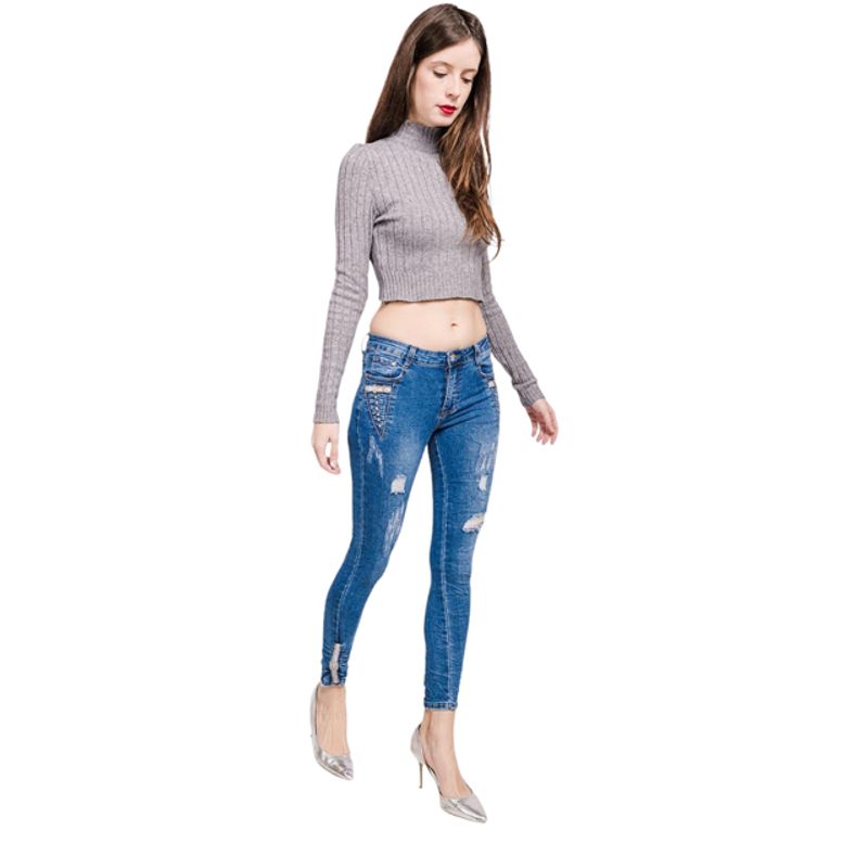 Denim Life Ripped Zip Jeans