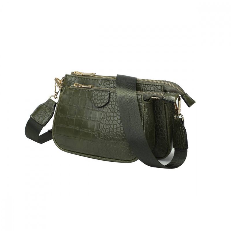 Star Collection Dobbel Clutch Olivengrønn