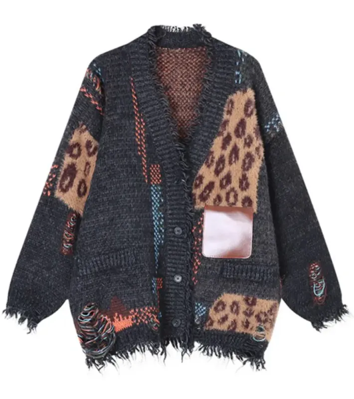 Noelle Ripped Boho Cardigan