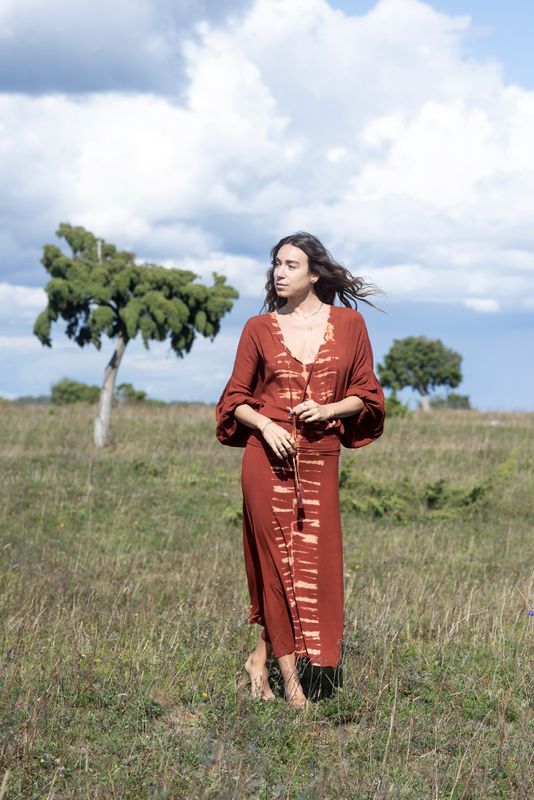 Coconut Milk Maxi Dress Terracotta