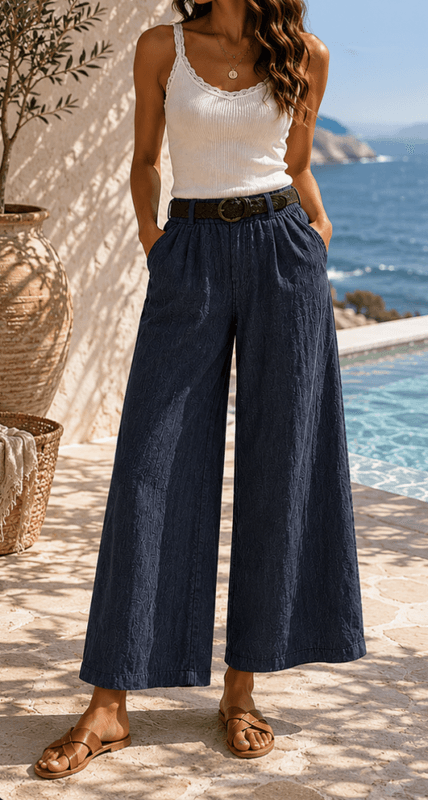 Pamela Culotte Denimbukse med Belte