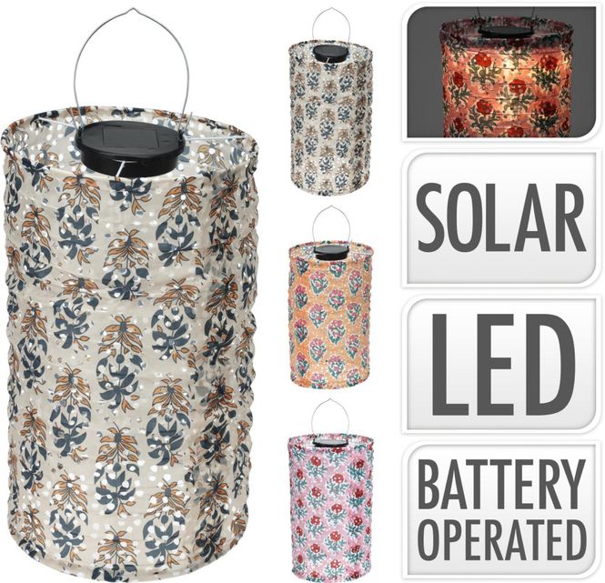 Hovedbilde Lanterne solar LED mønstret 33cm 