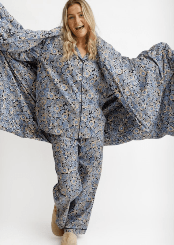 Black Colour Paisley Pysjamassett