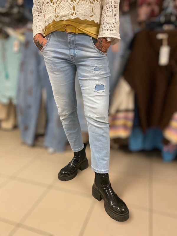 Julia Ripped Denim Jeans