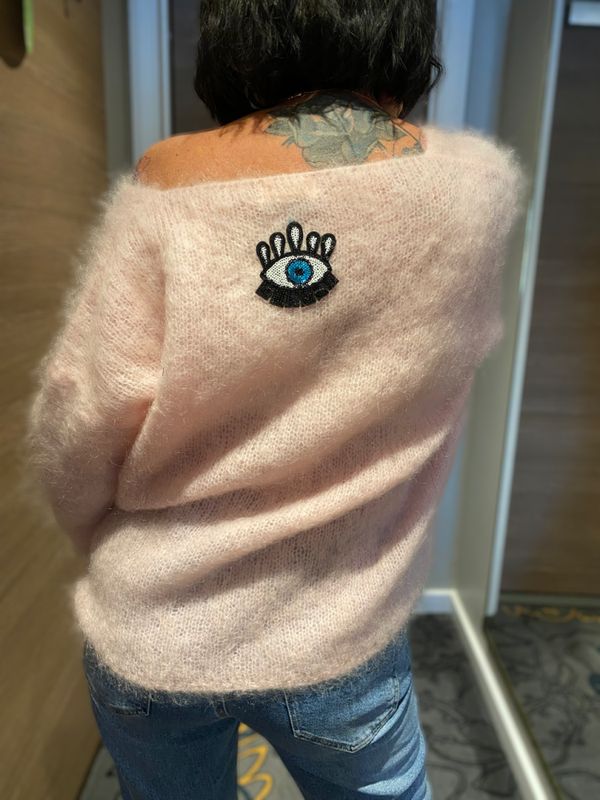My Eye Kid Mohair Sweater Light Pink